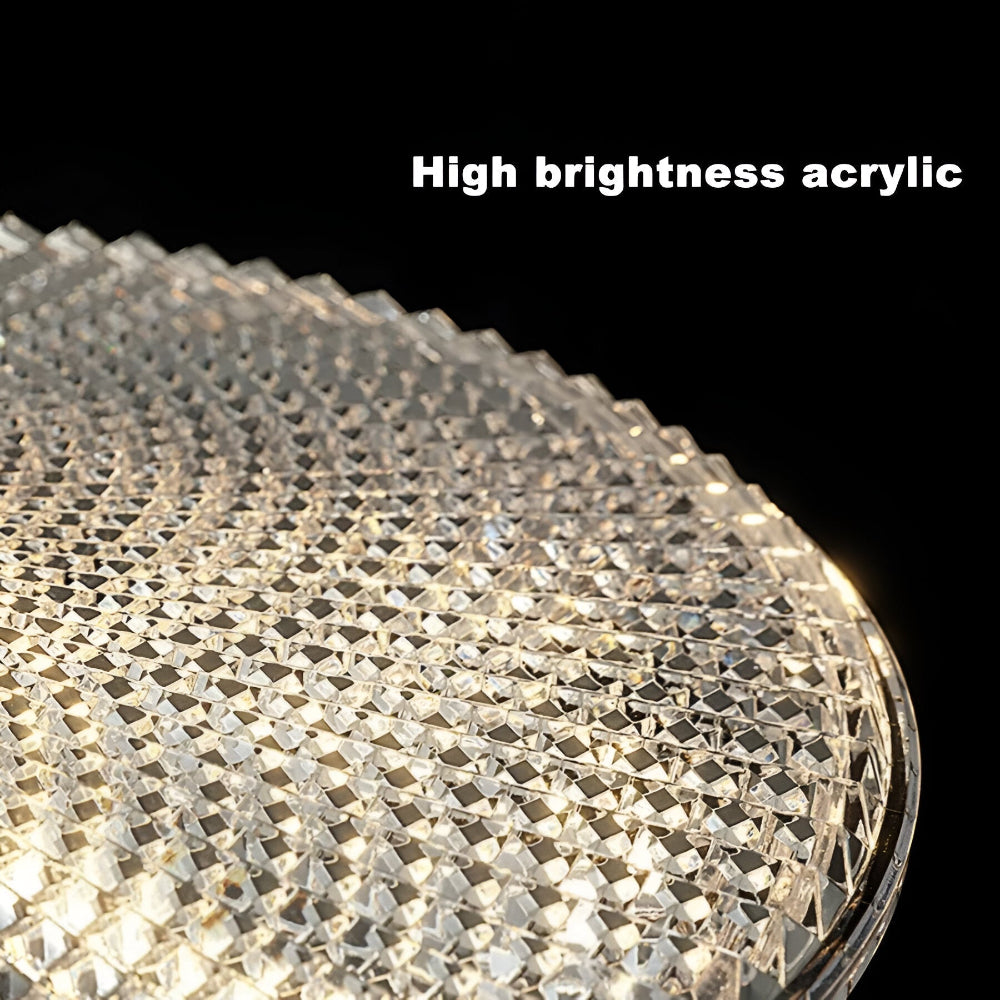 Elegant akrylpendellampe med varmt LED-lys