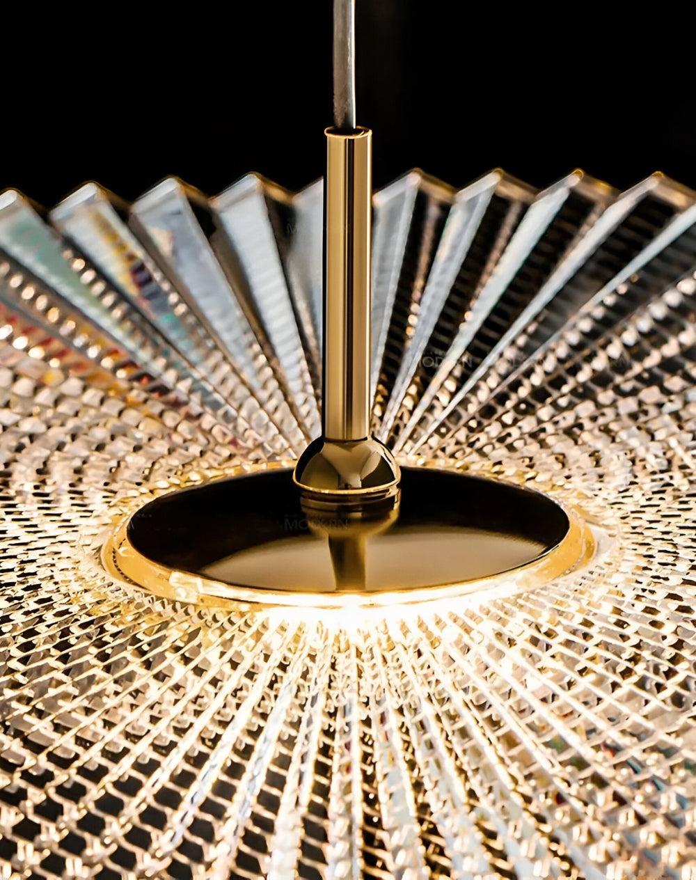 Elegant akrylpendellampe med varmt LED-lys