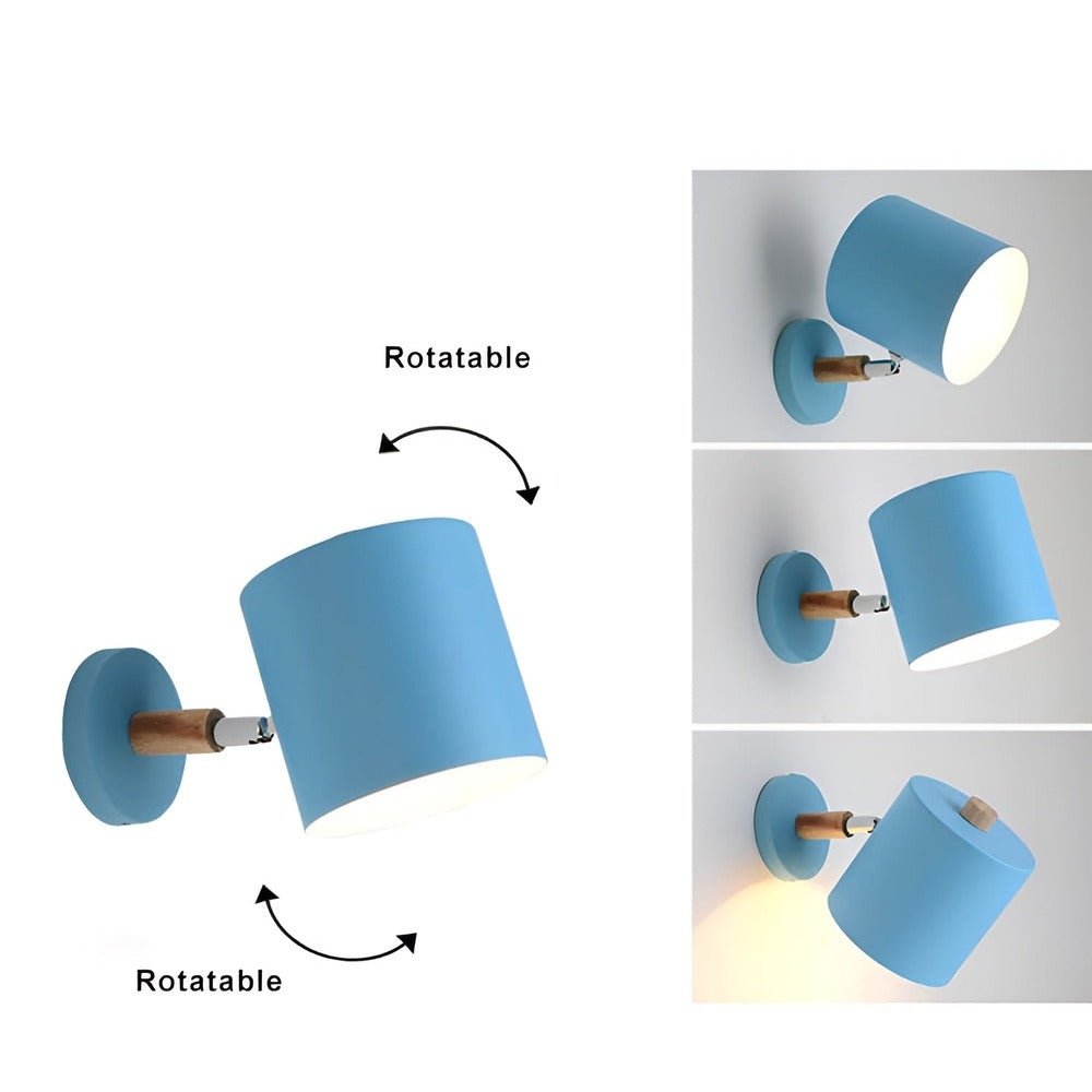 Væglampe i pastelfarver – nordisk design med justerbart lys