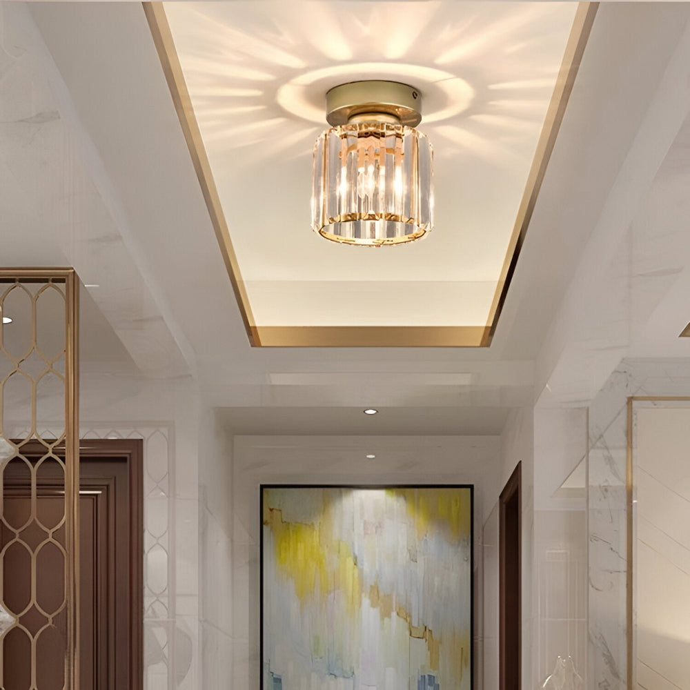 Crystalon Loftlampe – Moderne Minimalistisk Loftlampe med Krystaldetaljer