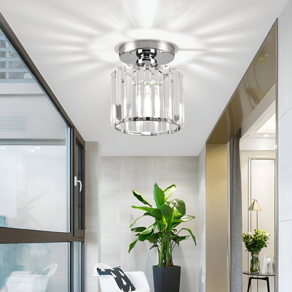 Crystalon Loftlampe – Moderne Minimalistisk Loftlampe med Krystaldetaljer