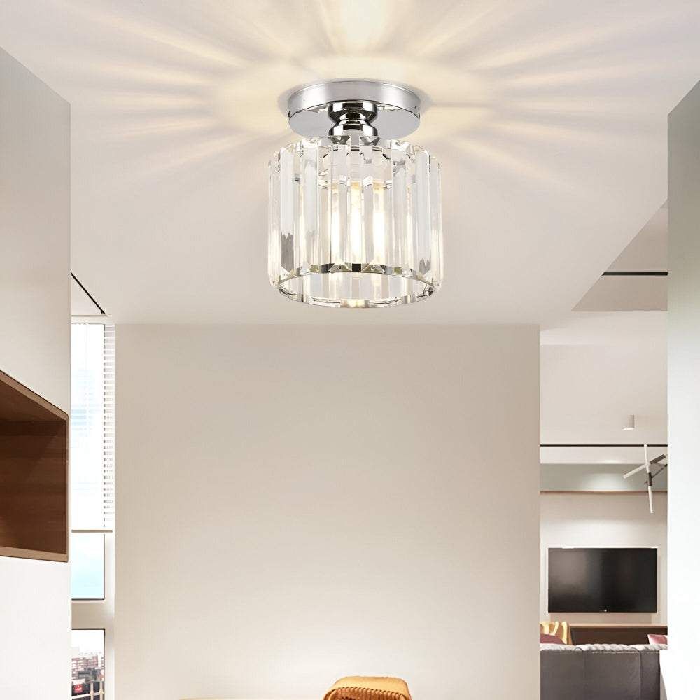 Crystalon Loftlampe – Moderne Minimalistisk Loftlampe med Krystaldetaljer
