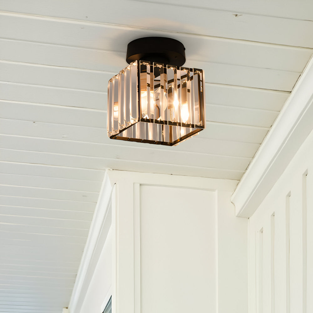 Crystalon Loftlampe – Moderne Minimalistisk Loftlampe med Krystaldetaljer