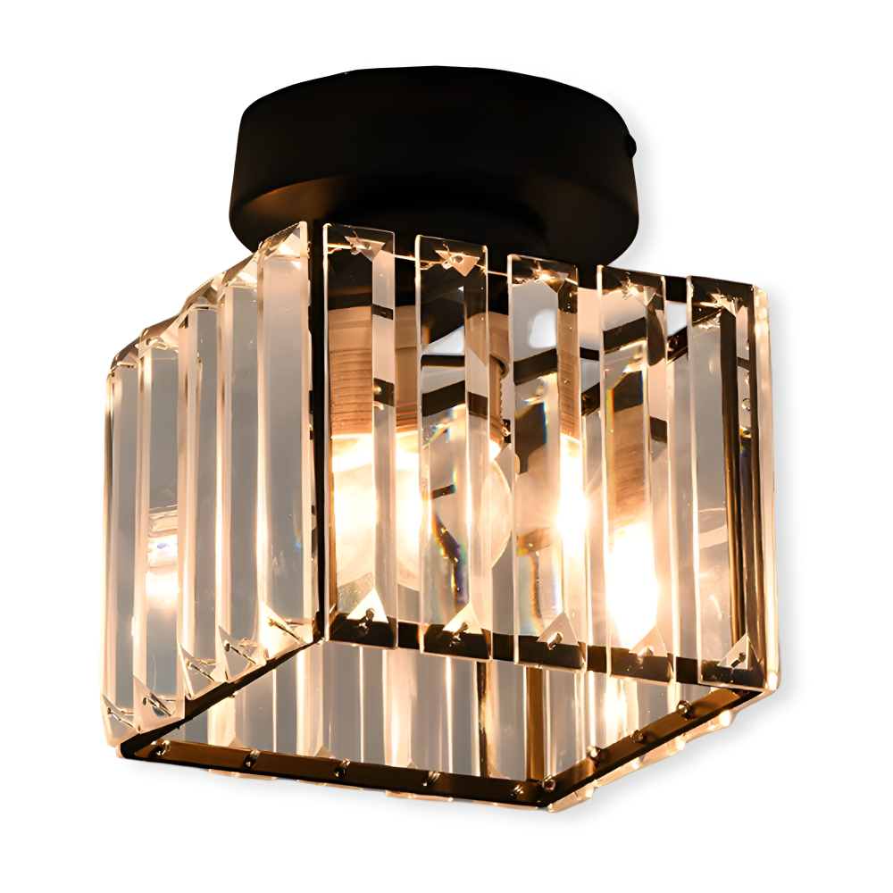 Crystalon Loftlampe – Moderne Minimalistisk Loftlampe med Krystaldetaljer