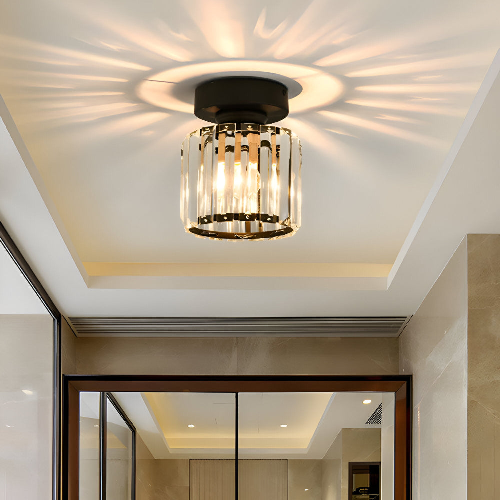 Crystalon Loftlampe – Moderne Minimalistisk Loftlampe med Krystaldetaljer