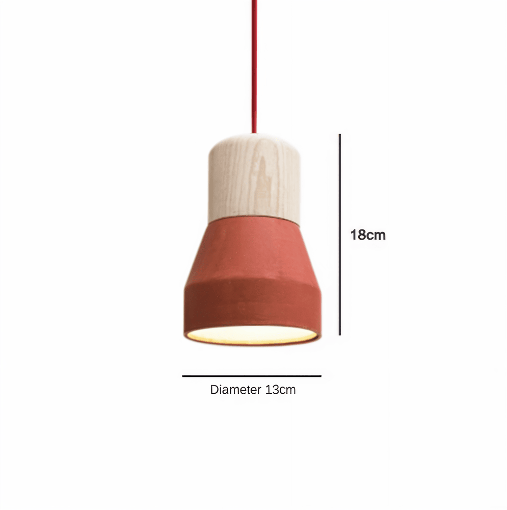 Concrea – Loftlampe i Beton med Trædetaljer