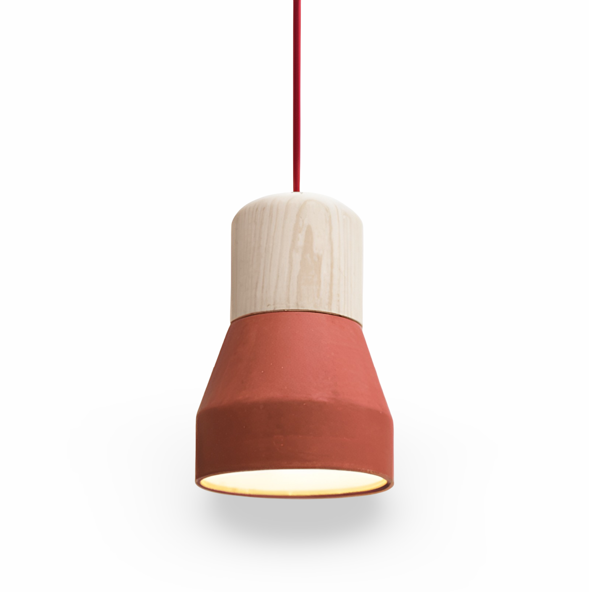 Concrea – Loftlampe i Beton med Trædetaljer