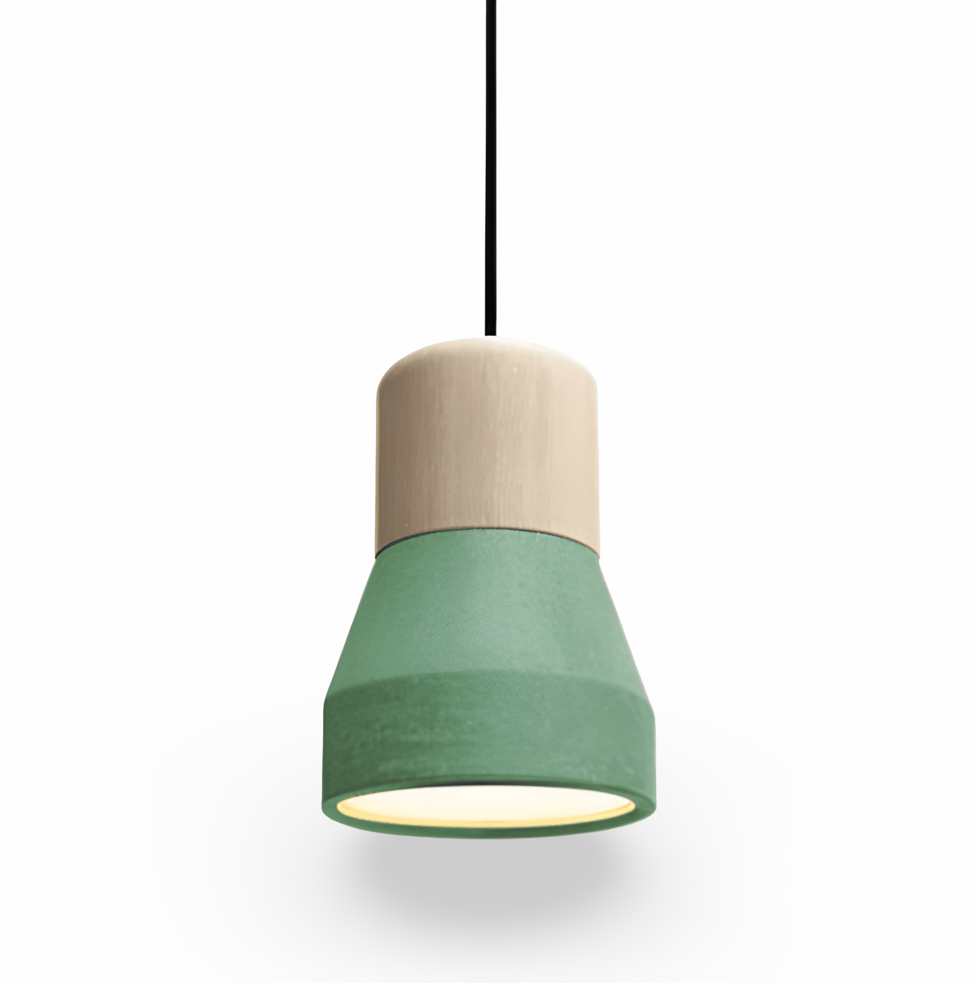 Concrea – Loftlampe i Beton med Trædetaljer