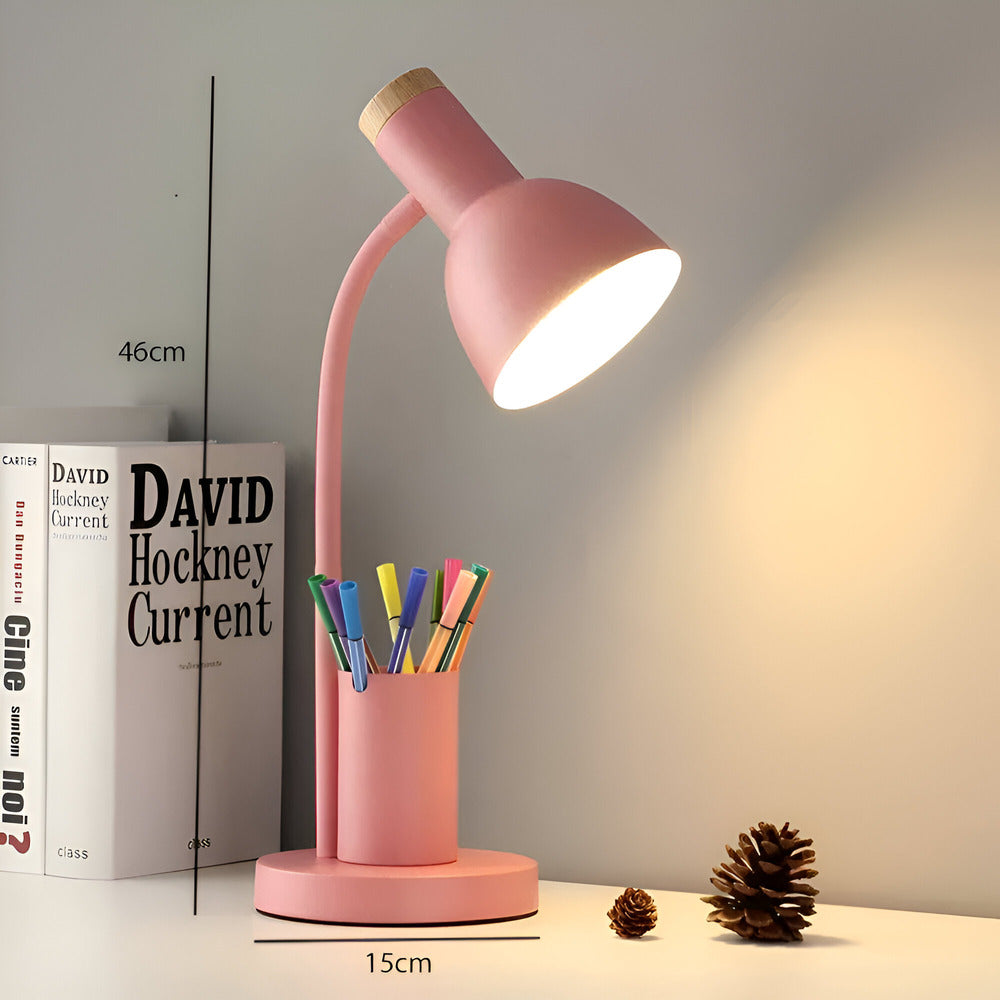 Penluxa – Modern Nordisk Bordslampa med Pennhållare och LED-belysning