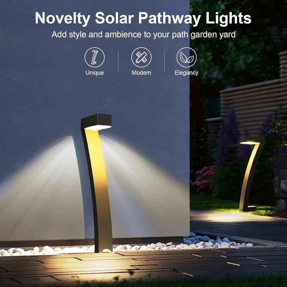 Curvea – Solcellelamper i Sæt med Moderne Design til Have & Stier