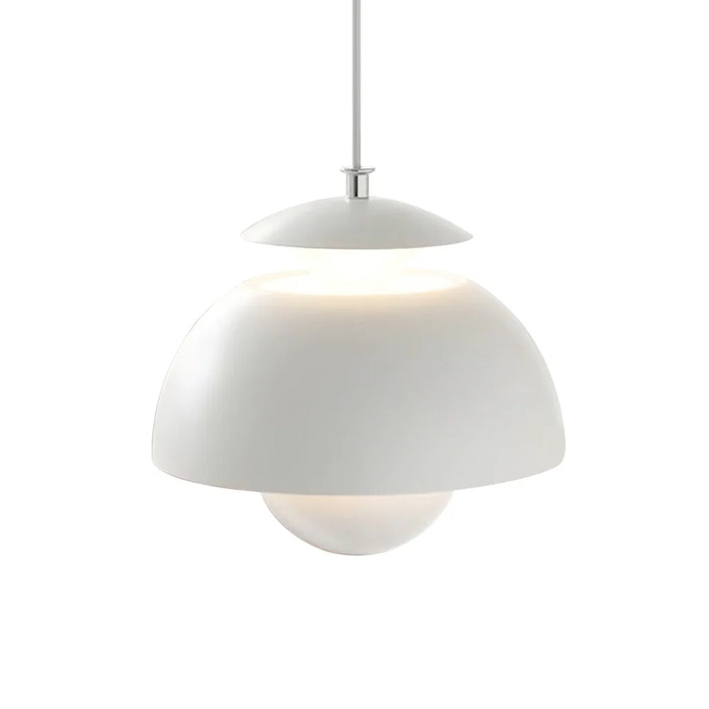 Pendellampe i blomsterdesign – retro nordisk metal lampe