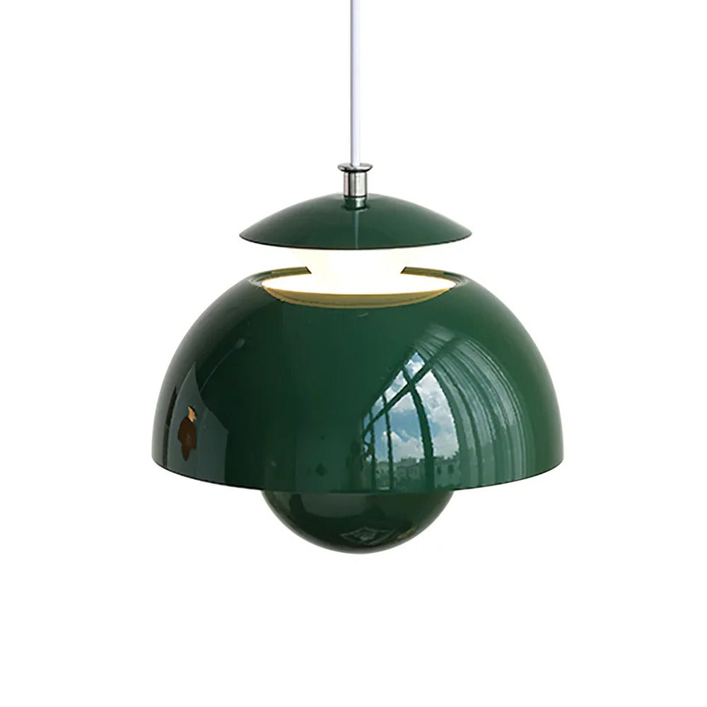 Pendellampe i blomsterdesign – retro nordisk metal lampe