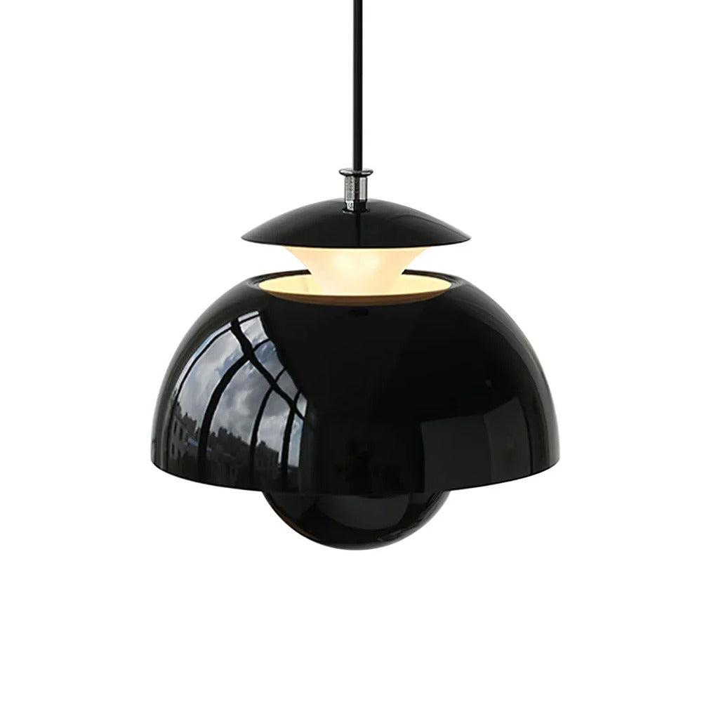 Pendellampe i blomsterdesign – retro nordisk metal lampe