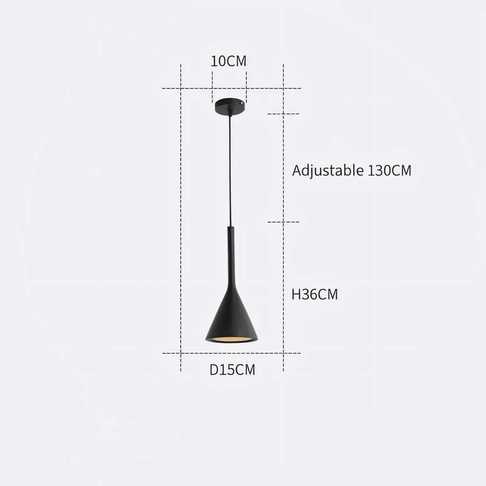 Konisk pendellampe i nordisk design – moderne loftlampe