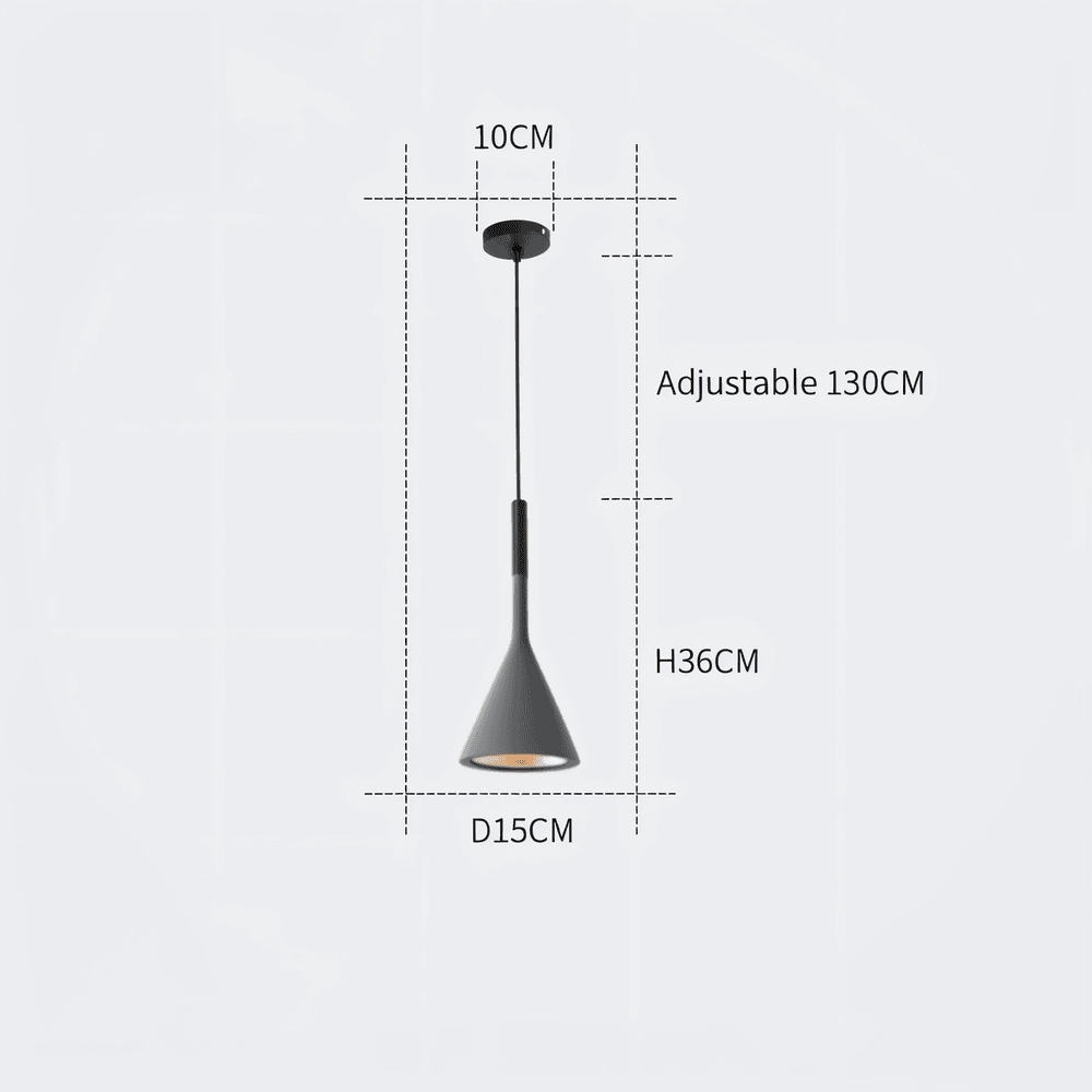 Konisk pendellampe i nordisk design – moderne loftlampe