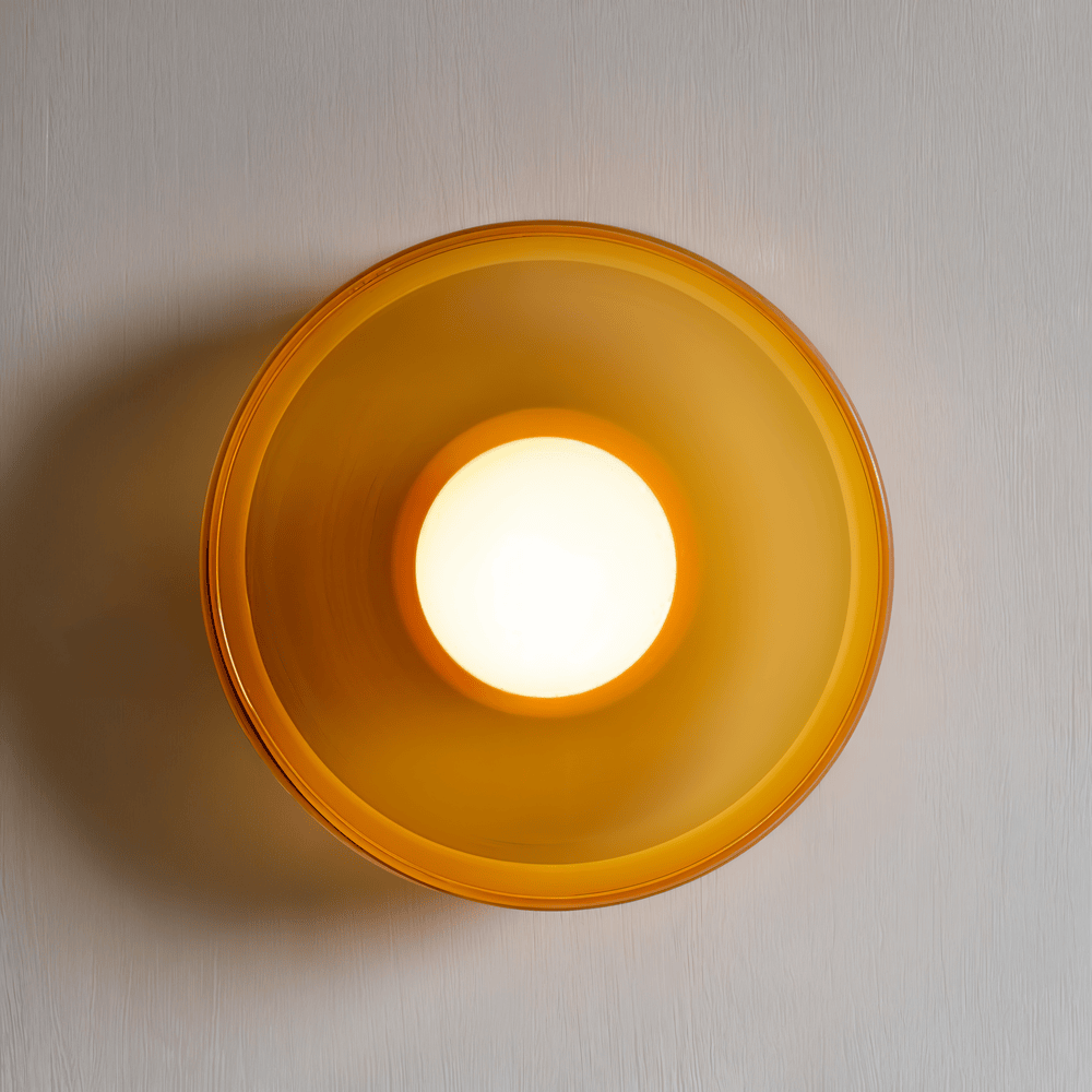 Solvéra – Nordisk Loftlampe i Glas med Orange Design
