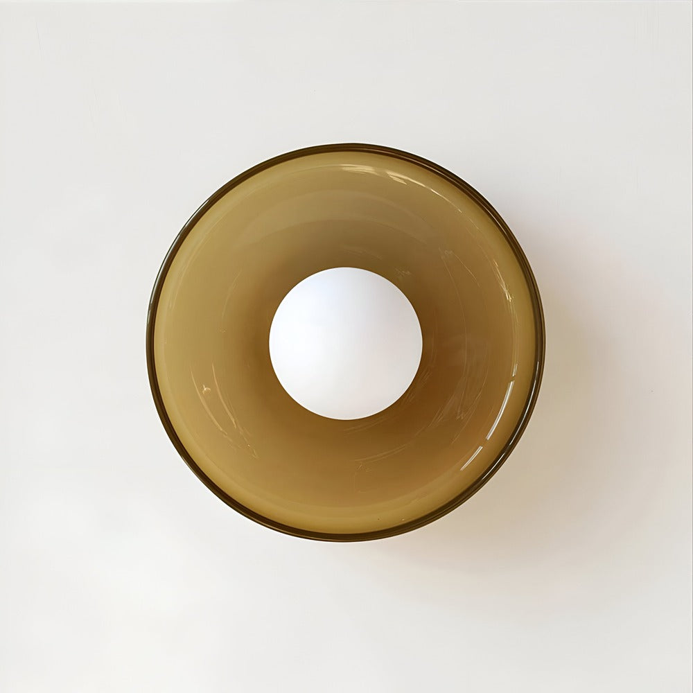 Solvéra – Nordisk Loftlampe i Glas med Orange Design