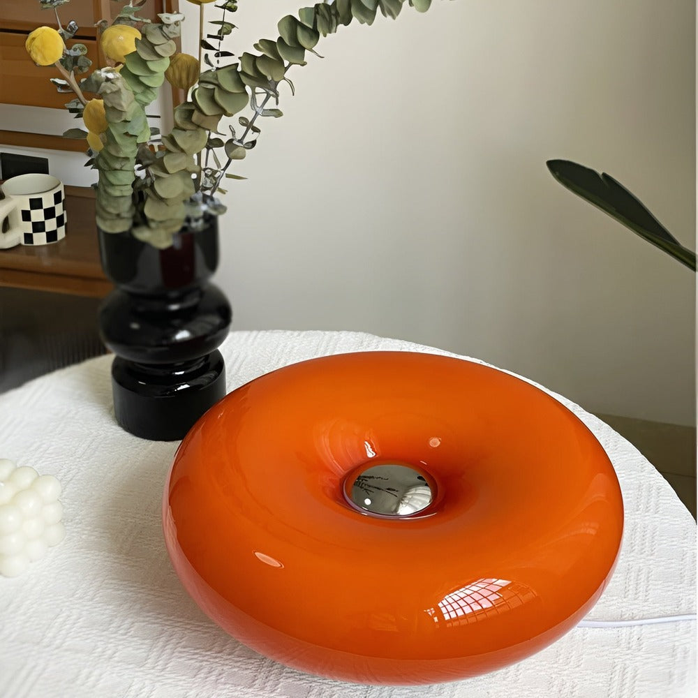 LumoLoop – Nordisk Glaslampe i Donutdesign til Væg & Bord