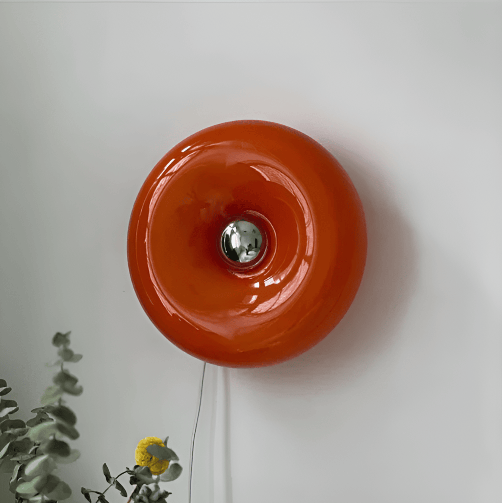 LumoLoop – Nordisk Glaslampe i Donutdesign til Væg & Bord