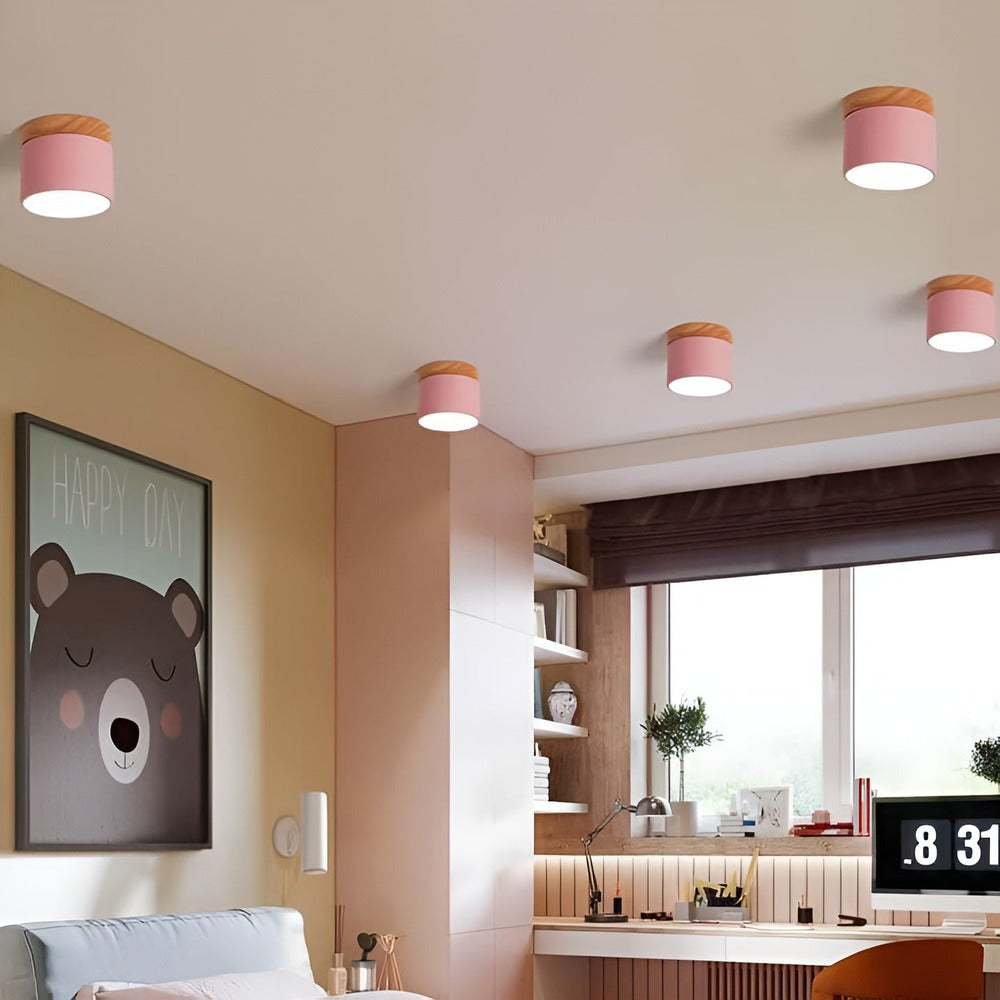 Coloryn Tube Loftlampe – Farverig Cylinder Loftlampe i Retro Minimalistisk Design