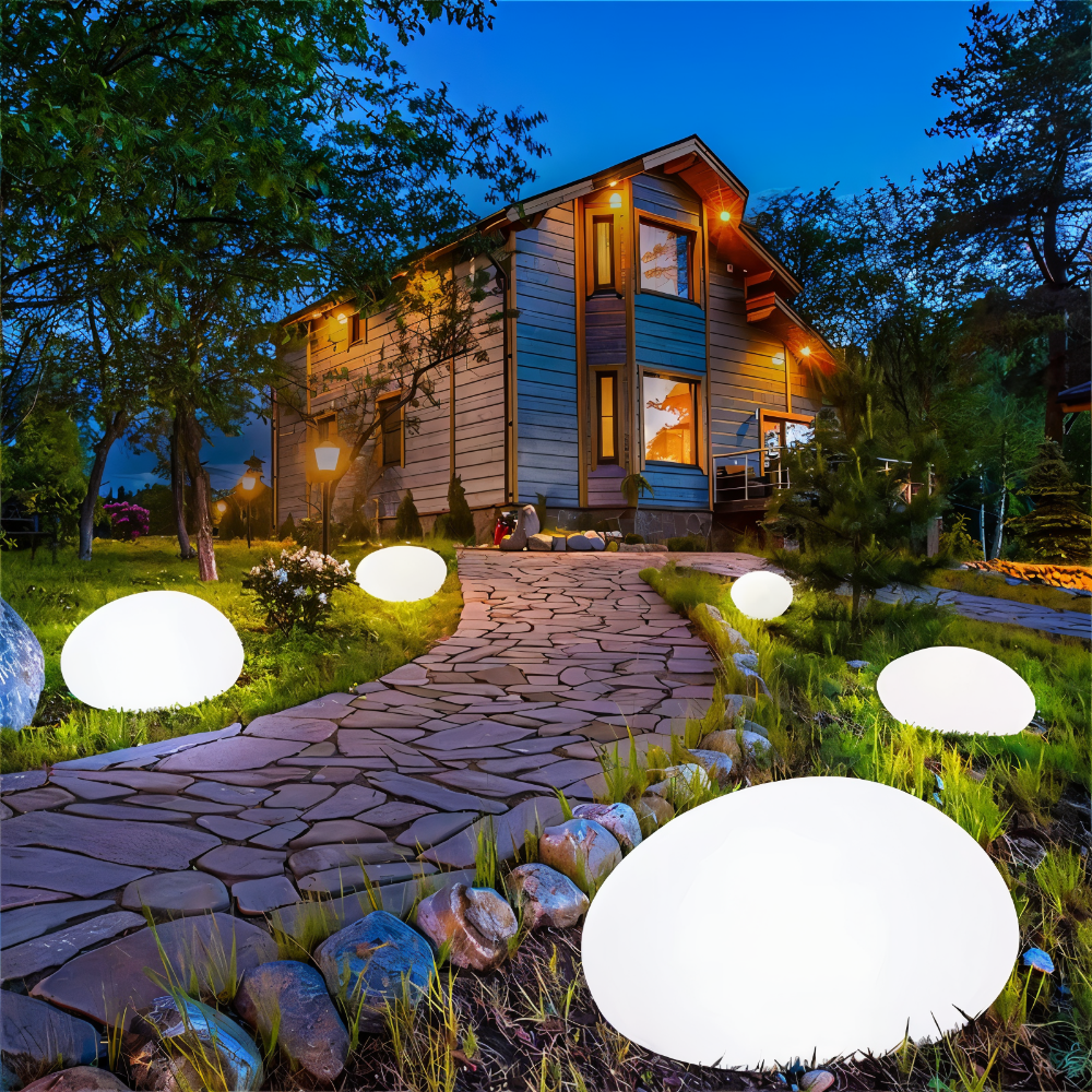 Rocklume – Naturtro LED Stenlampe til Haven med Solenergi