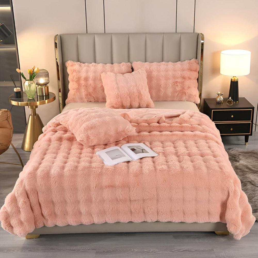 Plaidoria Luxe – Rutig Fleecefilt i Lyxigt Mjuk Design