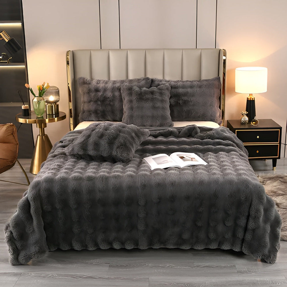 Plaidoria Luxe – Rutig Fleecefilt i Lyxigt Mjuk Design