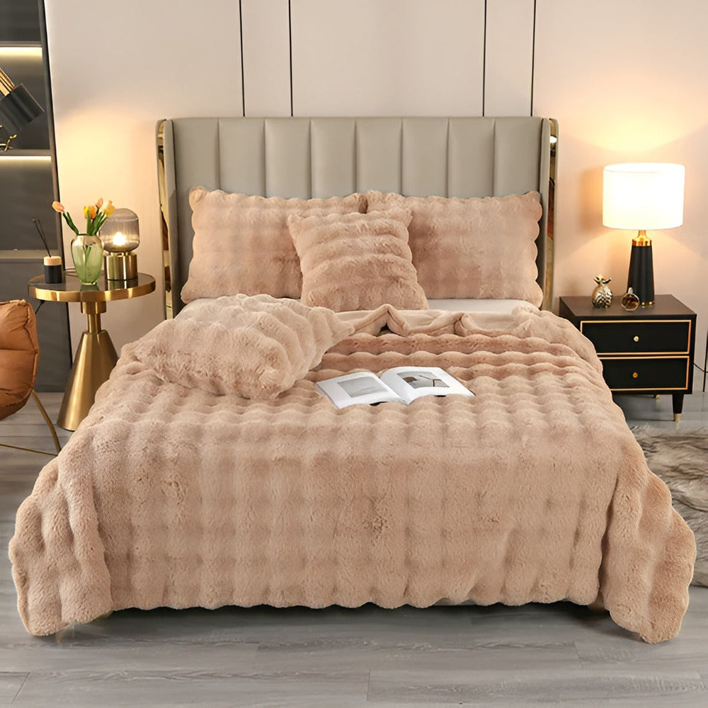 Plaidoria Luxe – Rutig Fleecefilt i Lyxigt Mjuk Design