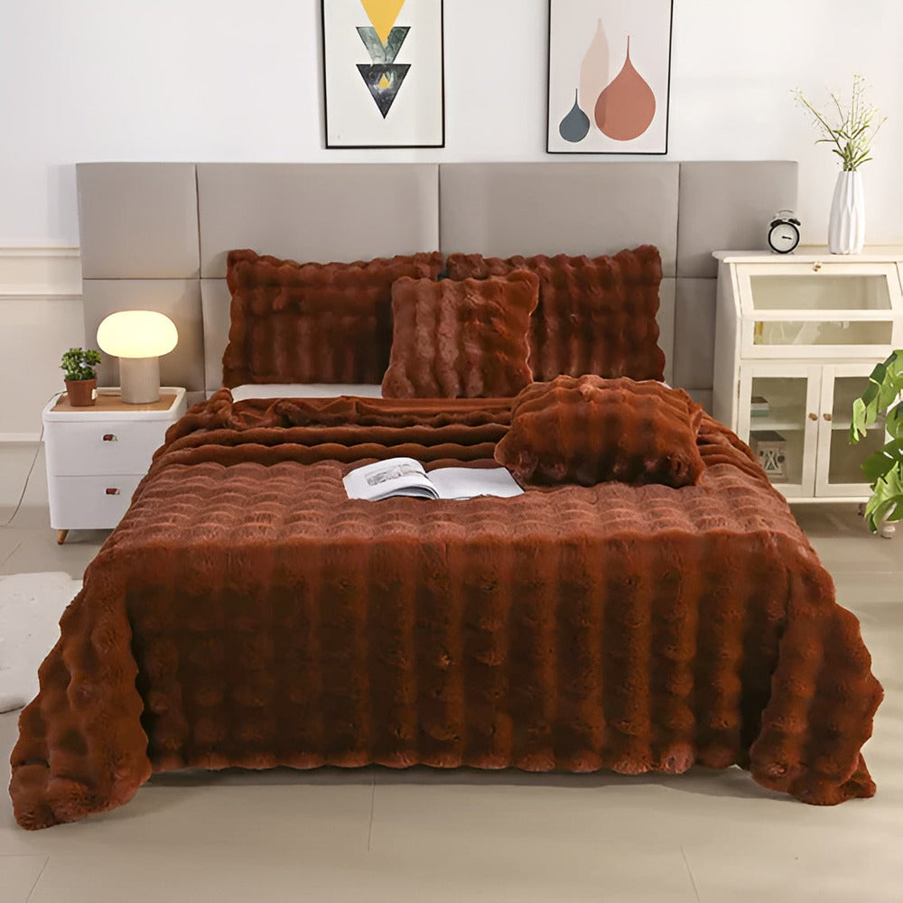 Plaidoria Luxe – Rutig Fleecefilt i Lyxigt Mjuk Design