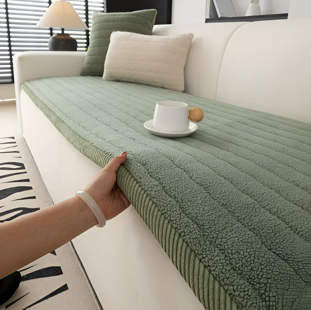 Blødt skridsikkert sofaovertræk – kæledyrsvenligt polyesterdesign