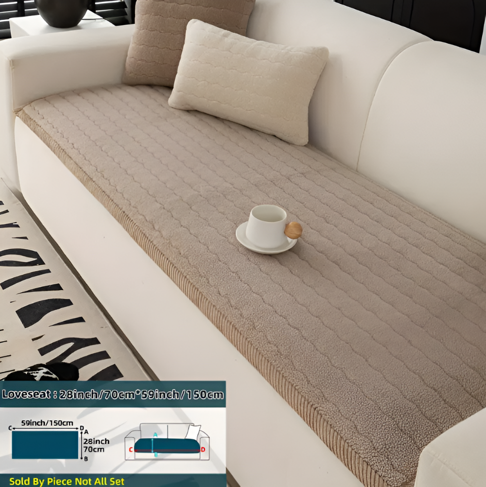 Blødt skridsikkert sofaovertræk – kæledyrsvenligt polyesterdesign