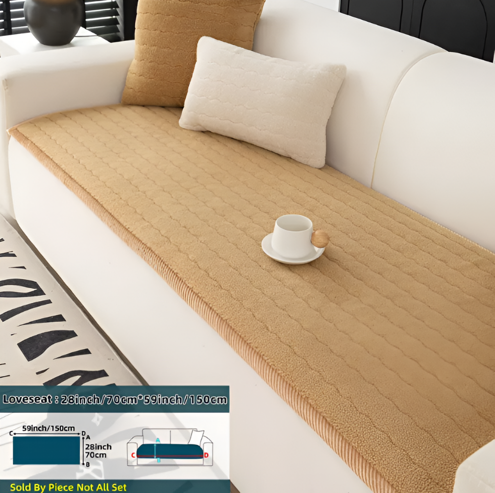 Blødt skridsikkert sofaovertræk – kæledyrsvenligt polyesterdesign