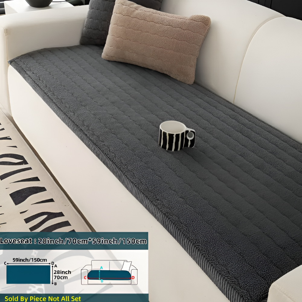 Blødt skridsikkert sofaovertræk – kæledyrsvenligt polyesterdesign