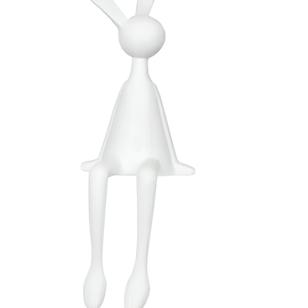Dekorativ påskehare i moderne design – elegant siddende figur i resin