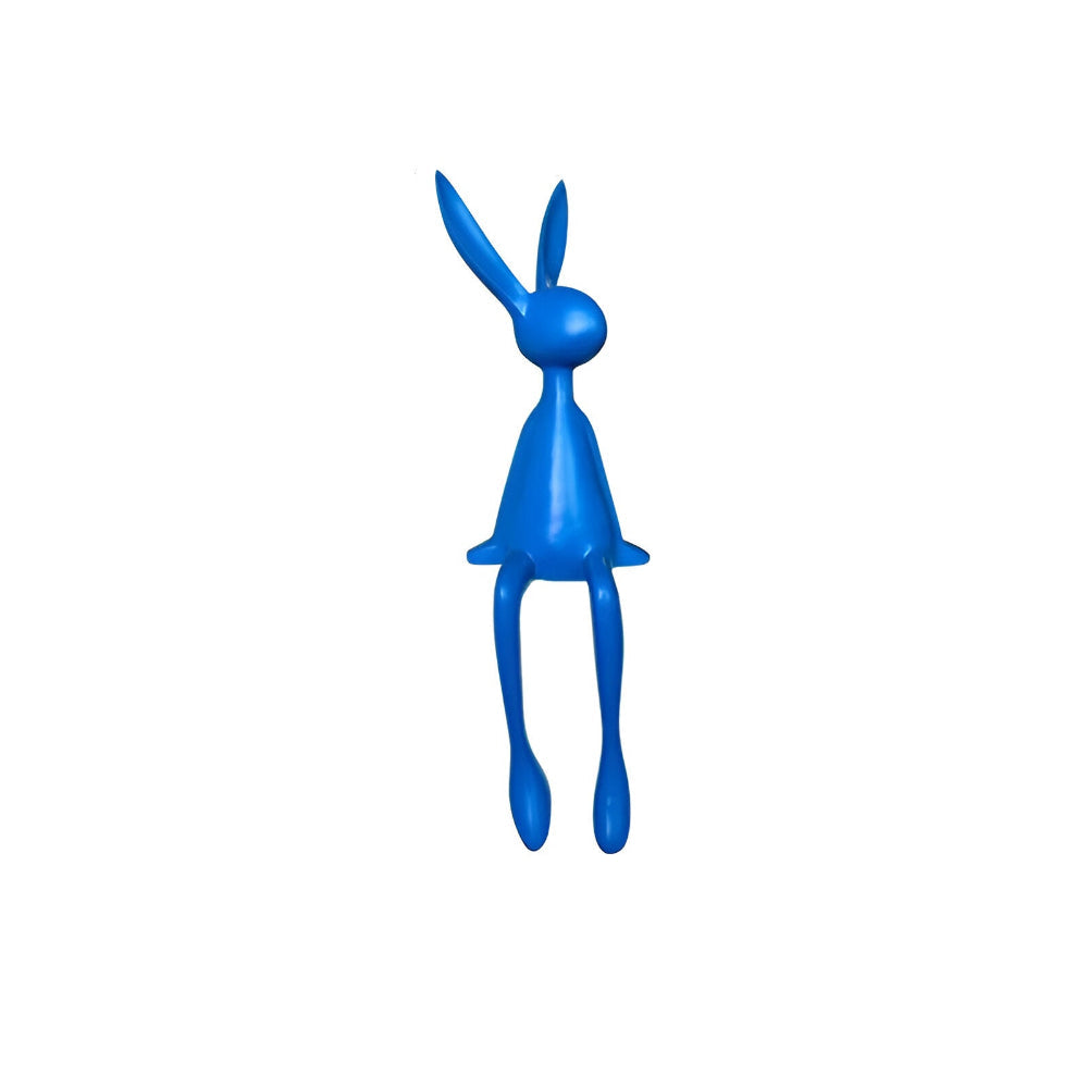 Dekorativ påskehare i moderne design – elegant siddende figur i resin