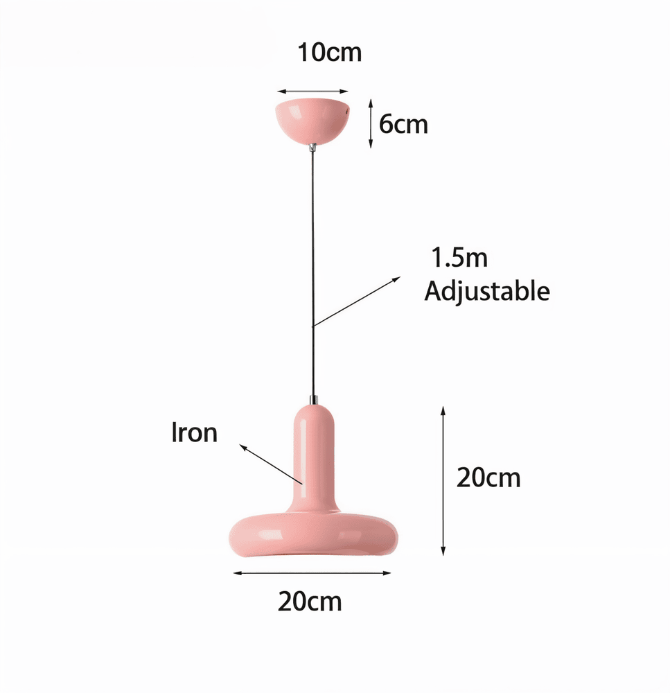 Farverig Bauhaus pendellampe – retro loftlampe i macaron stil