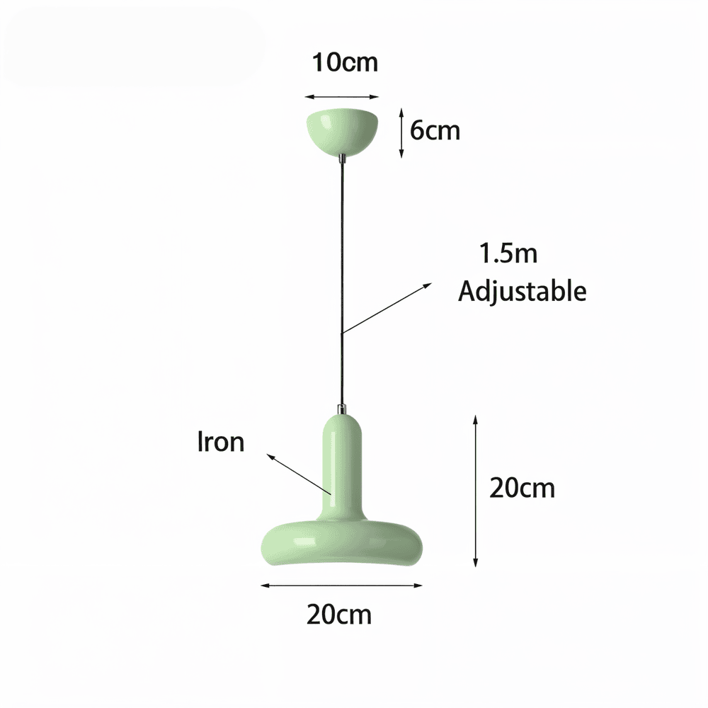 Farverig Bauhaus pendellampe – retro loftlampe i macaron stil