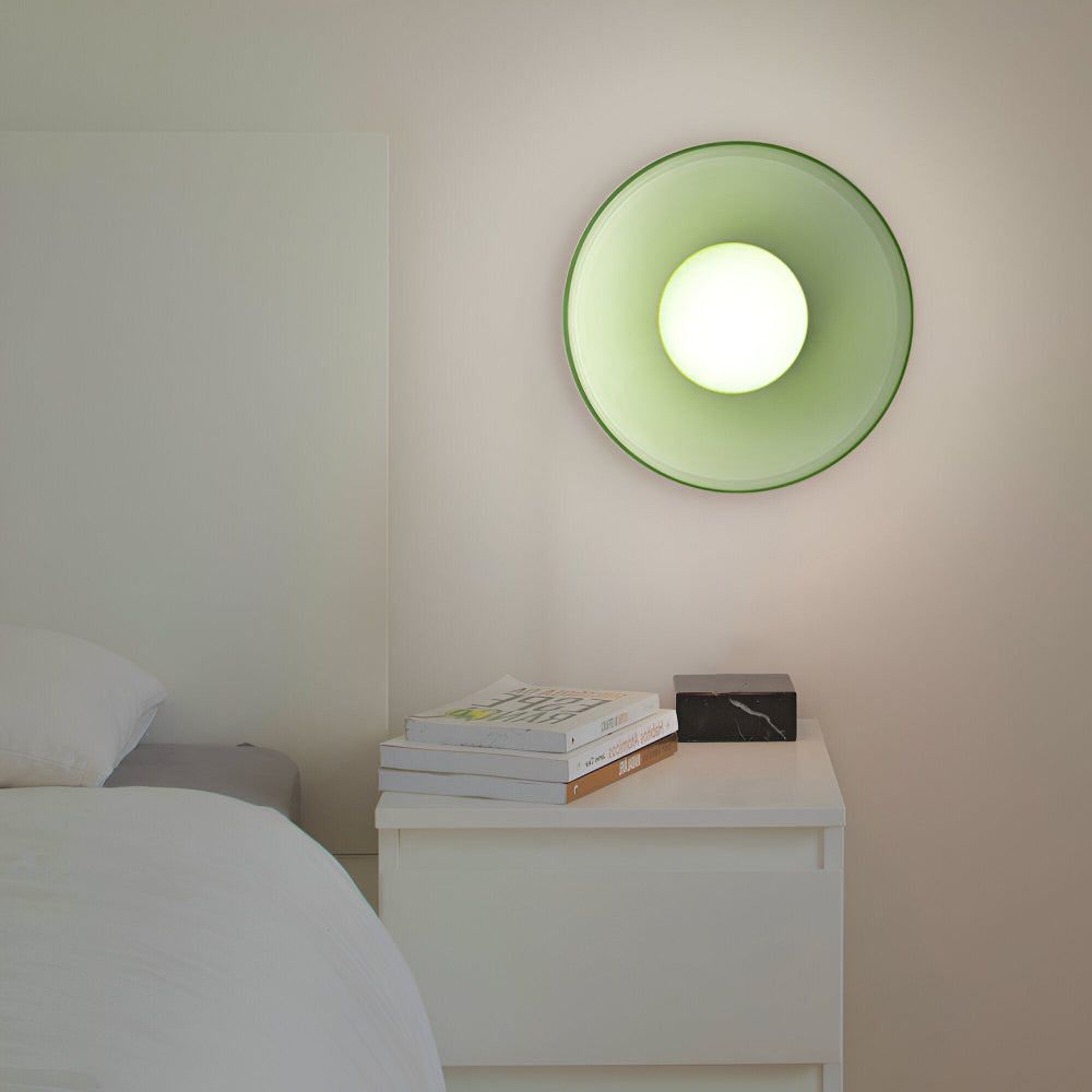 Lunaro – Rund Loftlampe i Glas og Sten med Moderne LED-Belysning