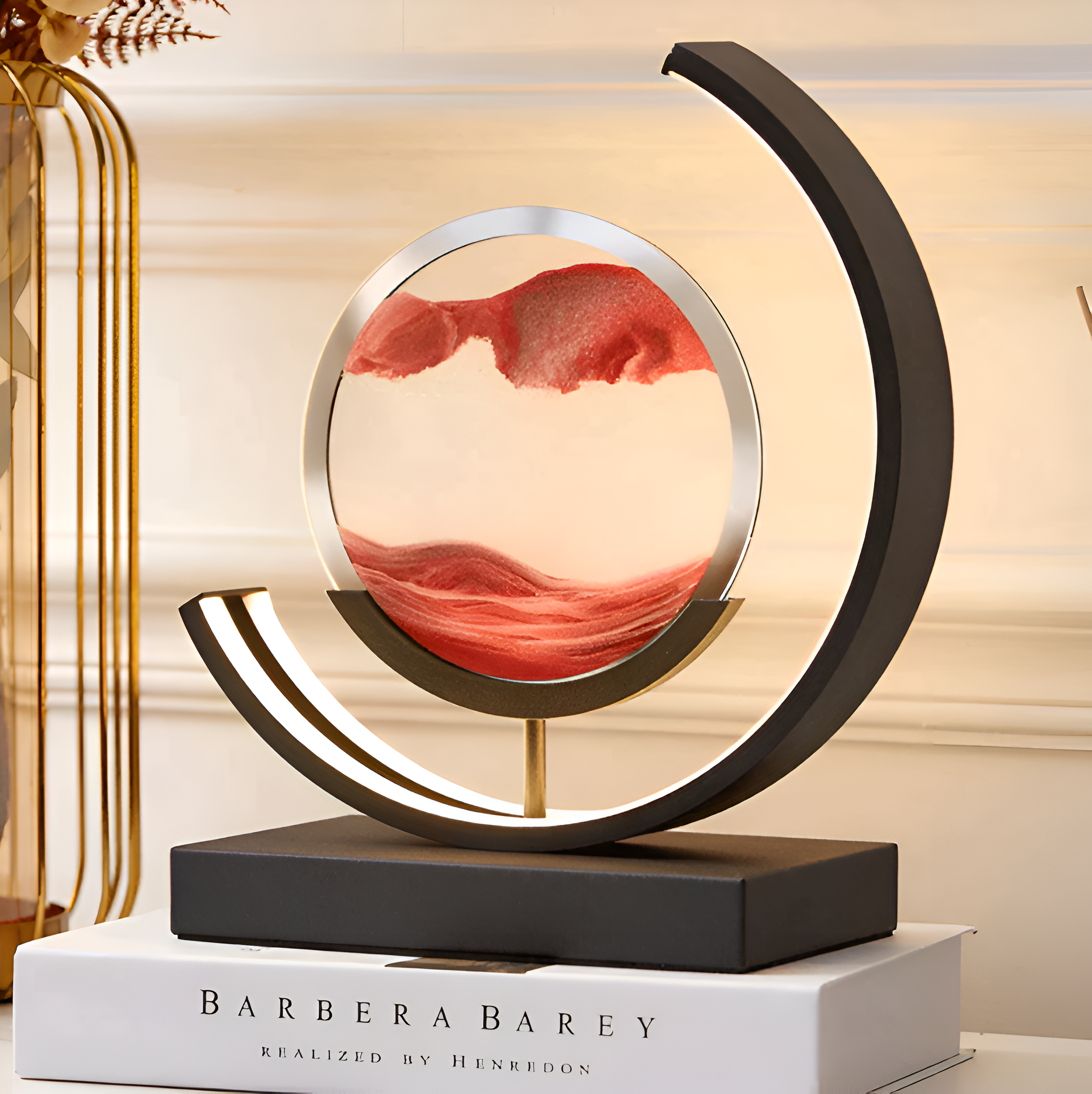 ZenFlow – Sandlampa med App & Fjärrkontroll, Dimbar LED i 3 Ljuslägen