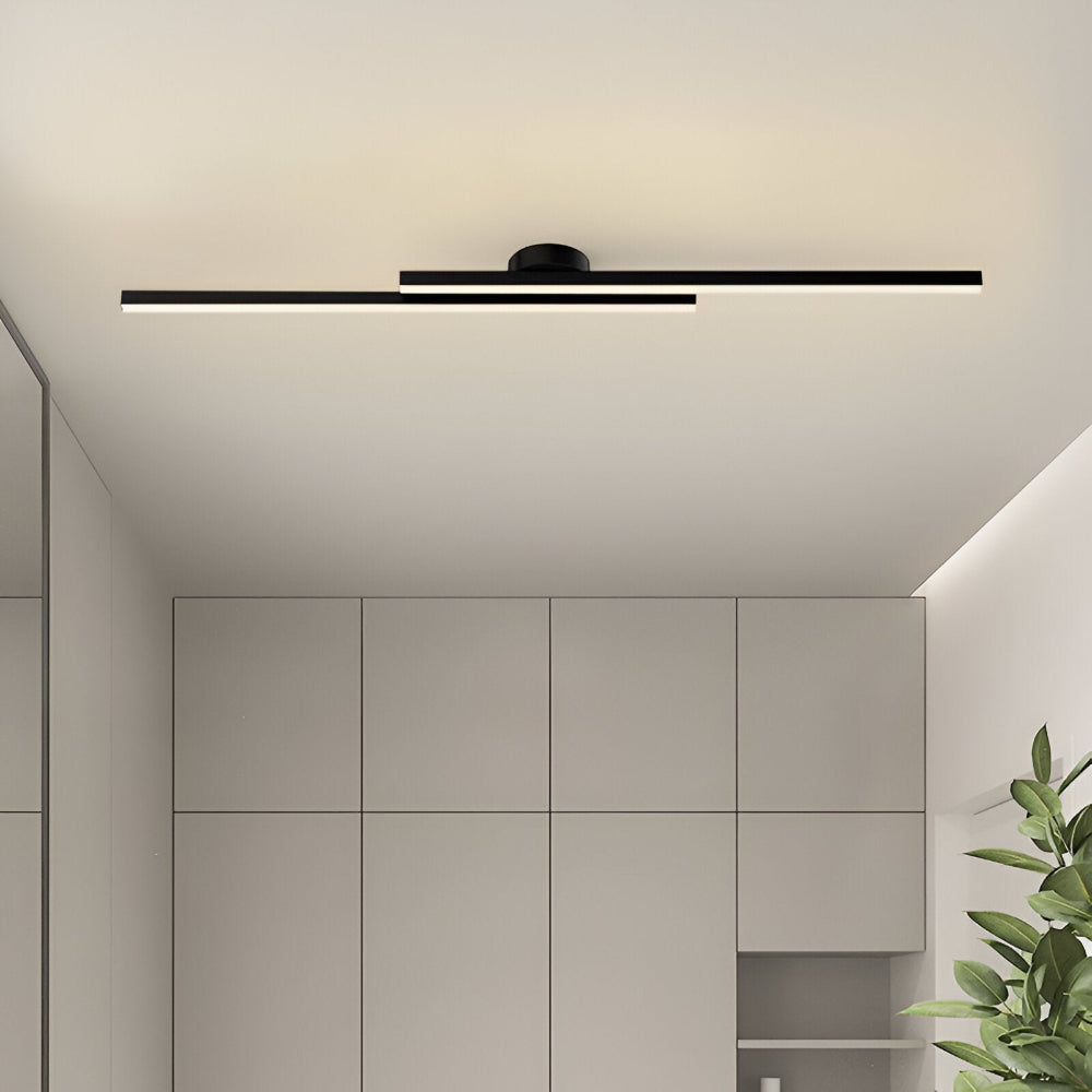 Moderne semi flush LED loftlampe i aluminium – dæmpbar plafondlampe