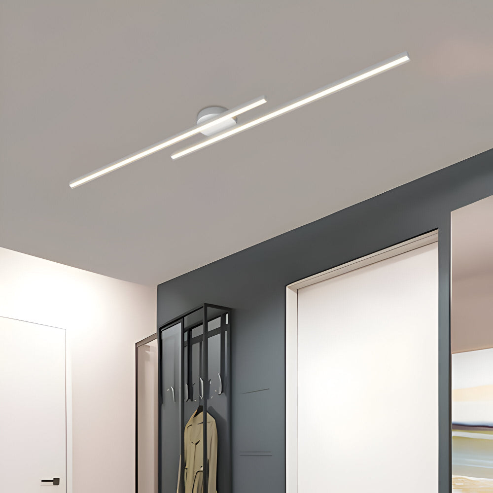 Moderne semi flush LED loftlampe i aluminium – dæmpbar plafondlampe