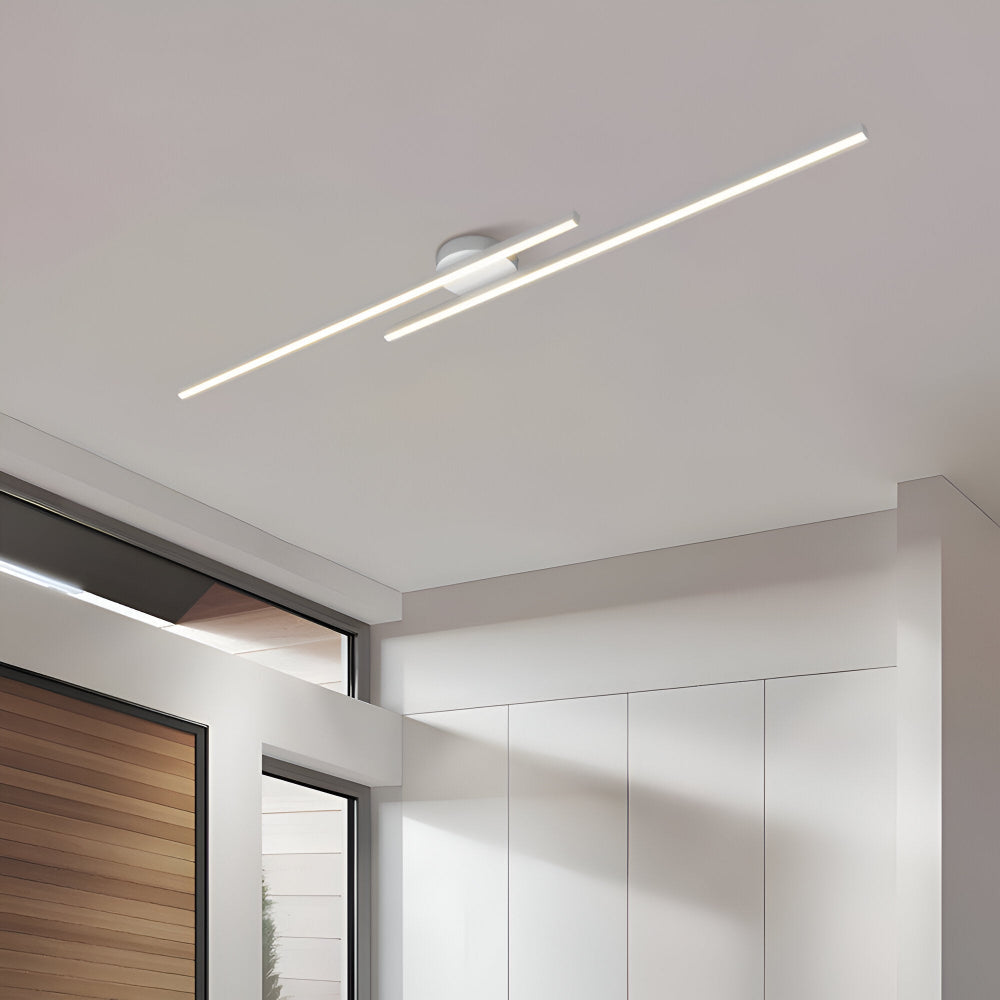 Moderne semi flush LED loftlampe i aluminium – dæmpbar plafondlampe