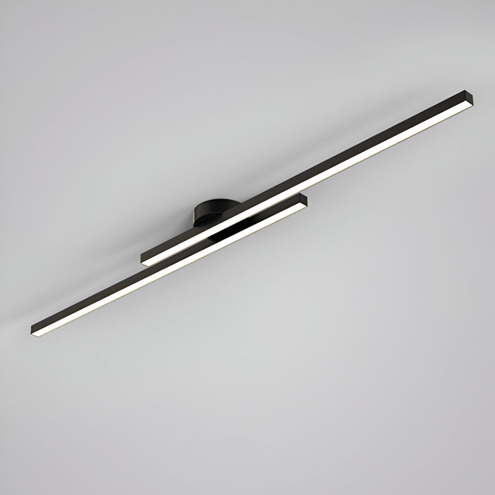 Moderne semi flush LED loftlampe i aluminium – dæmpbar plafondlampe