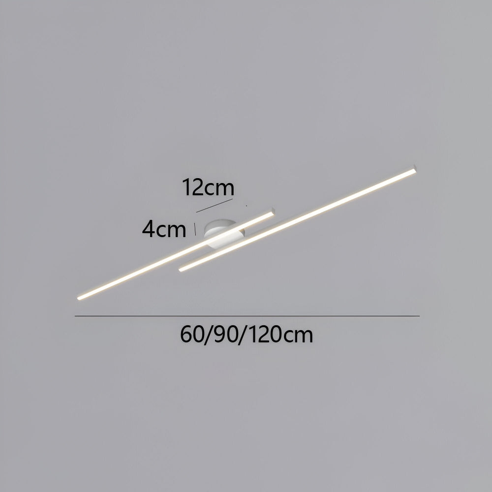 Moderne semi flush LED loftlampe i aluminium – dæmpbar plafondlampe