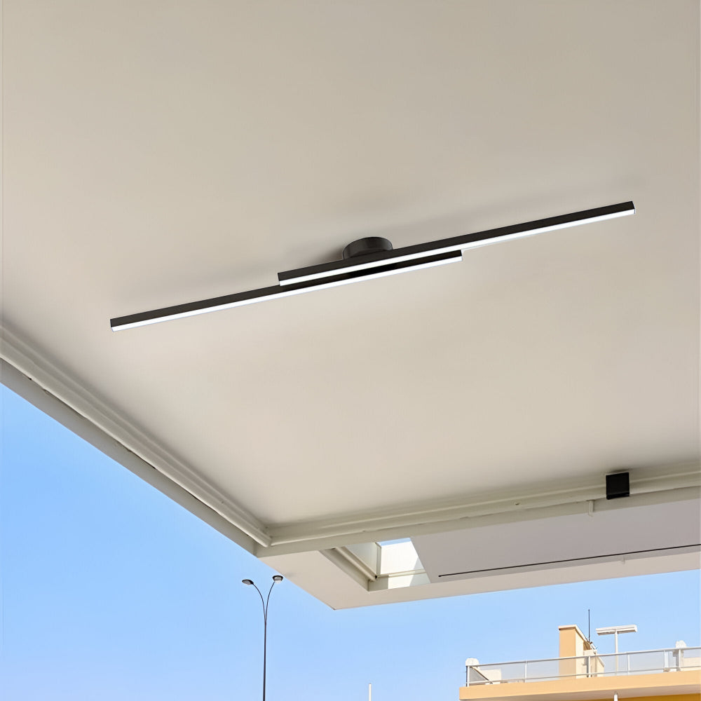 Moderne semi flush LED loftlampe i aluminium – dæmpbar plafondlampe