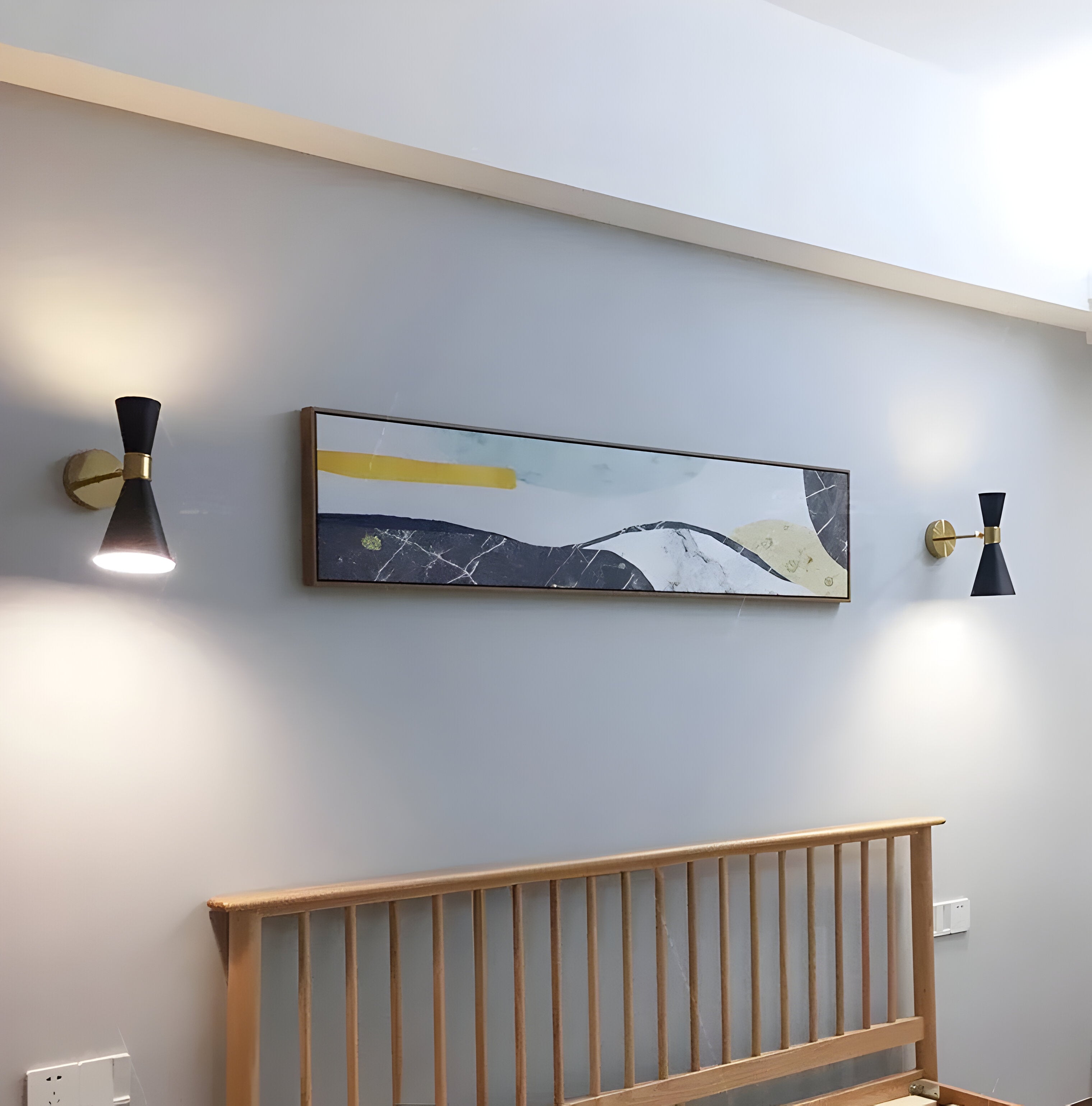 Justerbar LED væglampe up & down – minimalistisk sort/hvid design