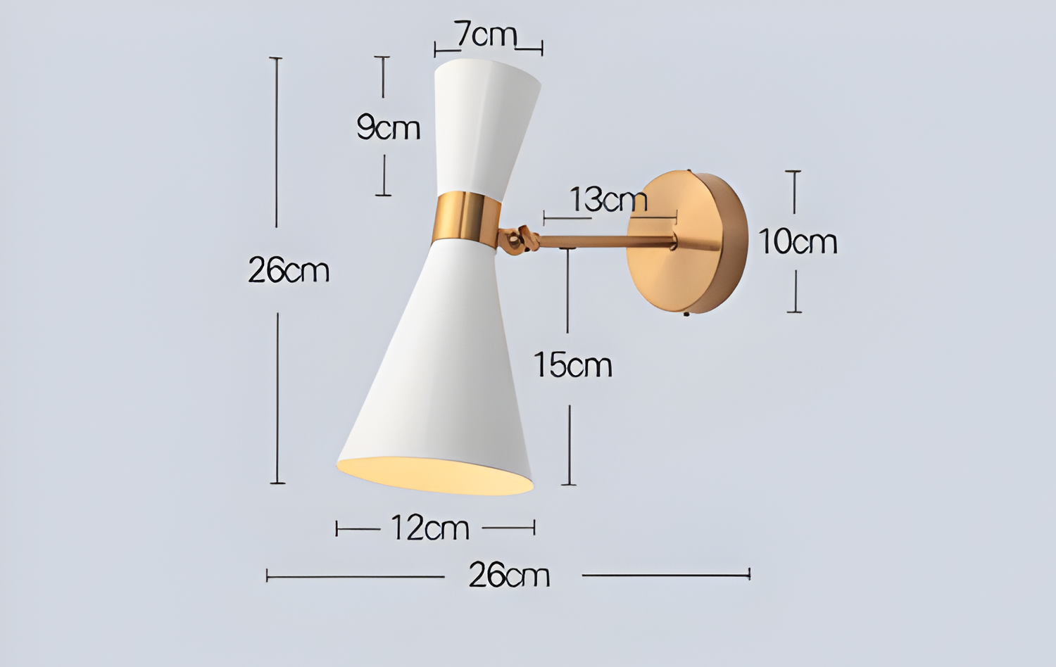 Justerbar LED væglampe up & down – minimalistisk sort/hvid design