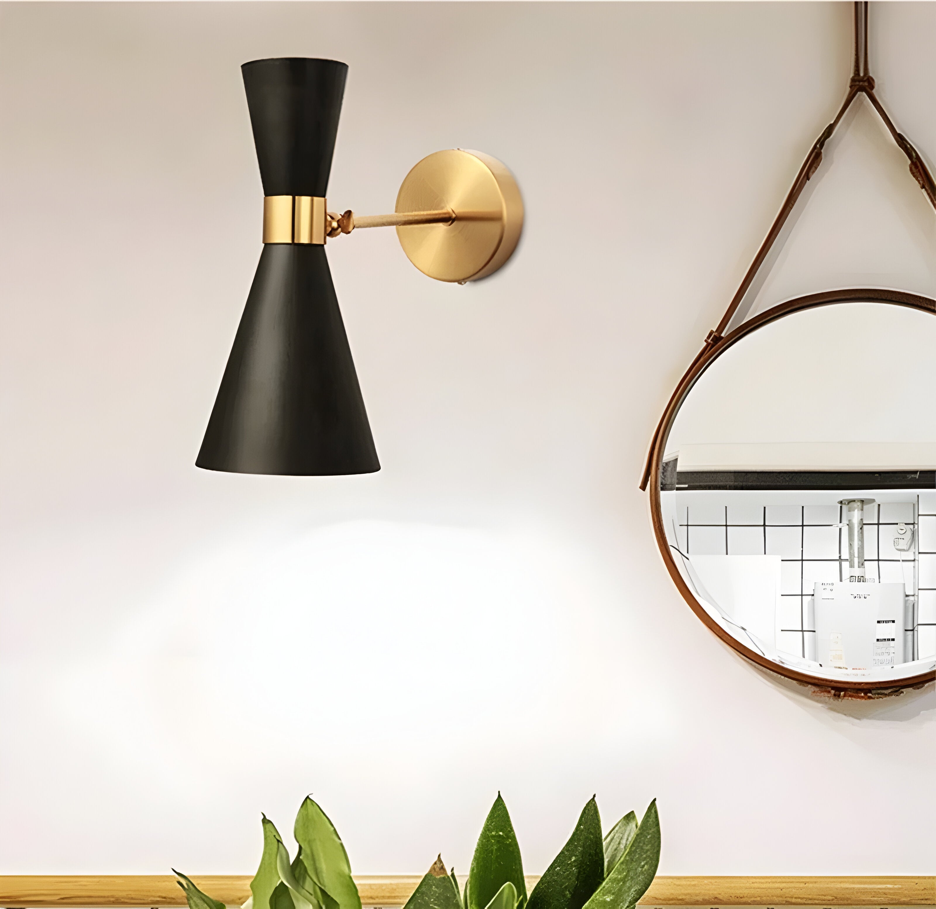 Justerbar LED væglampe up & down – minimalistisk sort/hvid design