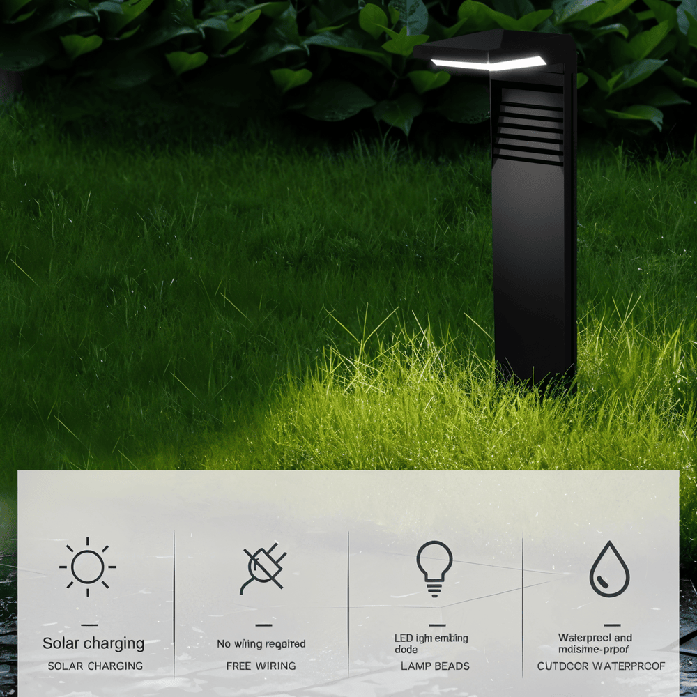 Solcelle havelampe L-formet – vejrbestandig LED belysning (IP66)