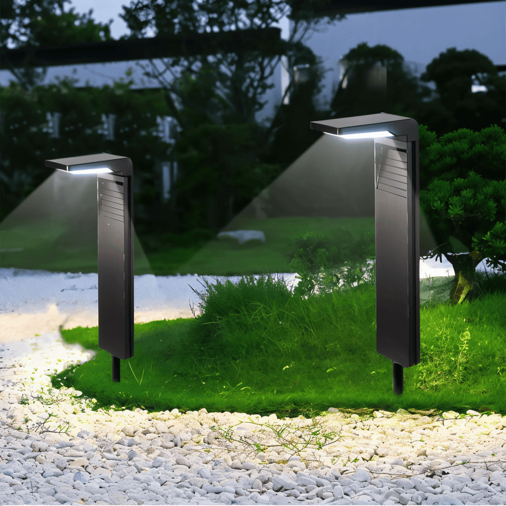 Solcelle havelampe L-formet – vejrbestandig LED belysning (IP66)